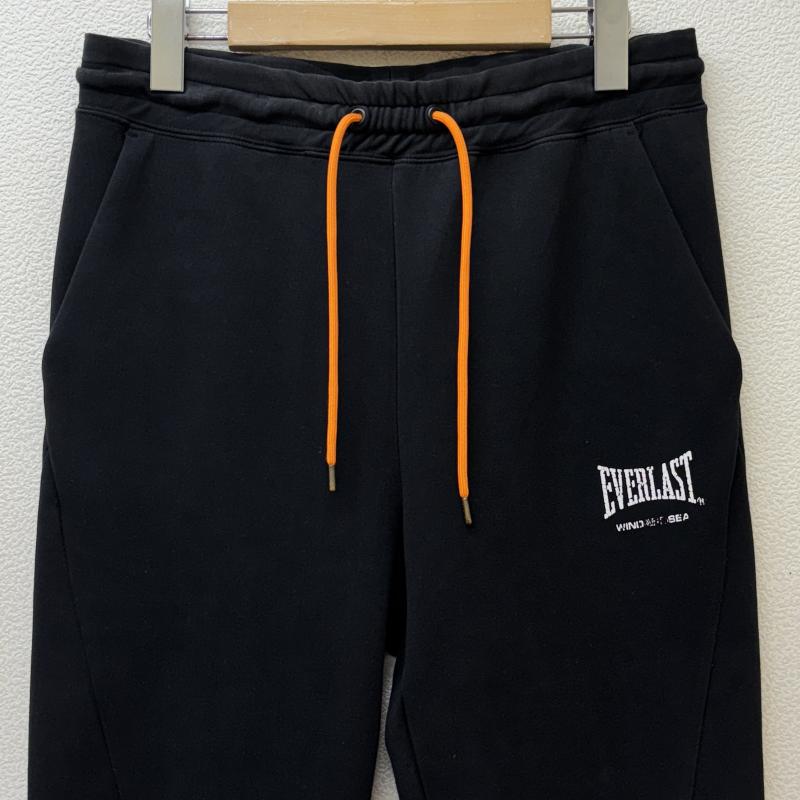 ウィンダンシー WIND AND SEA ボトムス ボトムス EVERLAST エバーラスト コラボ WDS-EVR-05 ロゴ ナイロン ジョガー パンツ 黒 ブラック M 黒 / ブラック / black メンズ USED 古着 中古 50135987