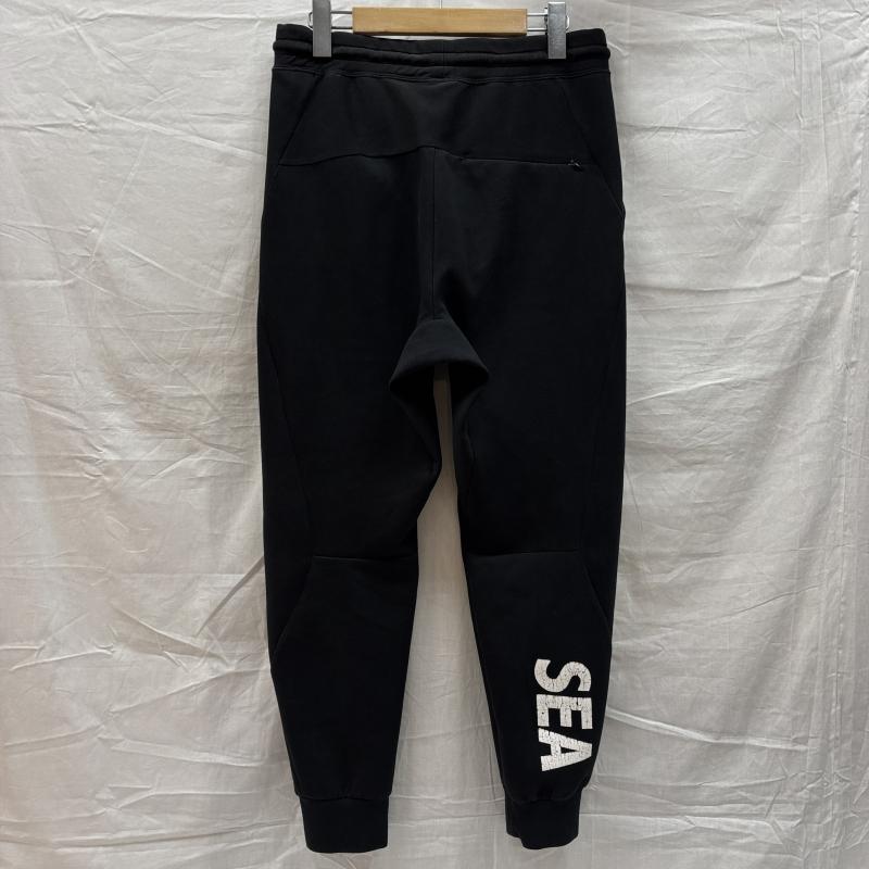 ウィンダンシー WIND AND SEA ボトムス ボトムス EVERLAST エバーラスト コラボ WDS-EVR-05 ロゴ ナイロン ジョガー パンツ 黒 ブラック M 黒 / ブラック / black メンズ USED 古着 中古 50135987