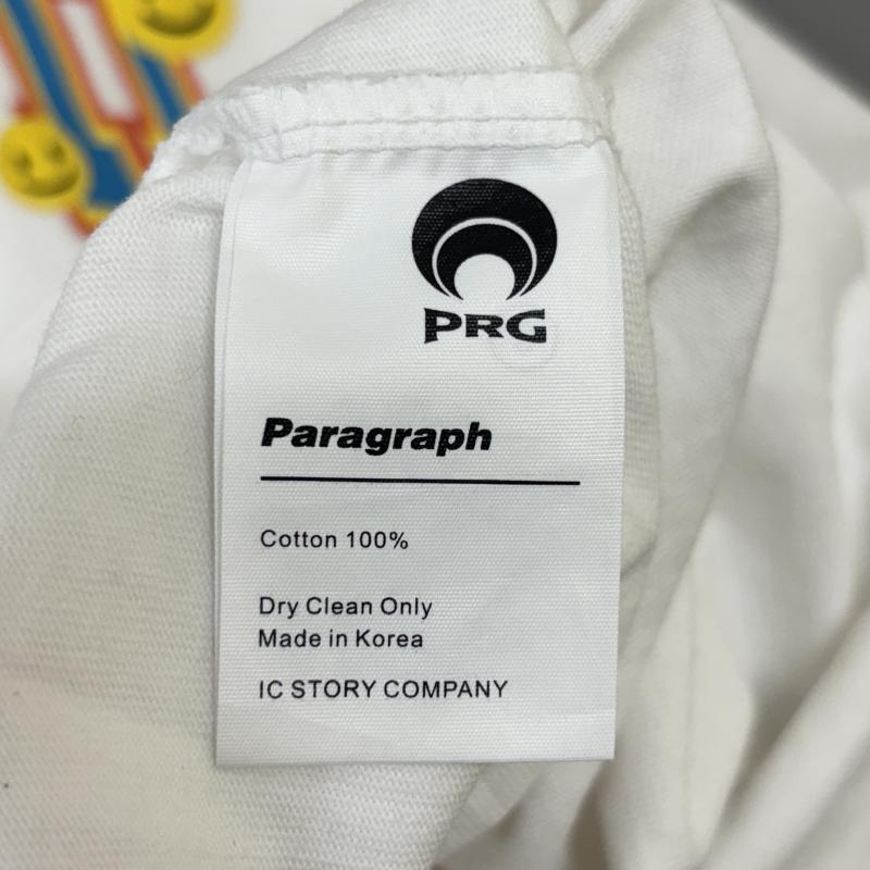 パラグラフ PARAGRAPH Tシャツ 半袖 SMILE LOGO スマイル アーチ ロゴ オーバーサイズ クルーネック 半袖 Tシャツ 白 ホワイト - 白 / ホワイト / white メンズ USED 古着 中古 50136003