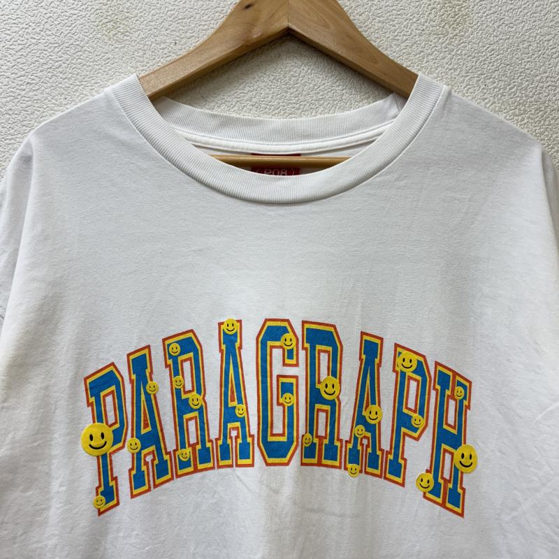 パラグラフ PARAGRAPH Tシャツ 半袖 SMILE LOGO スマイル アーチ ロゴ オーバーサイズ クルーネック 半袖 Tシャツ 白 ホワイト - 白 / ホワイト / white メンズ USED 古着 中古 50136003