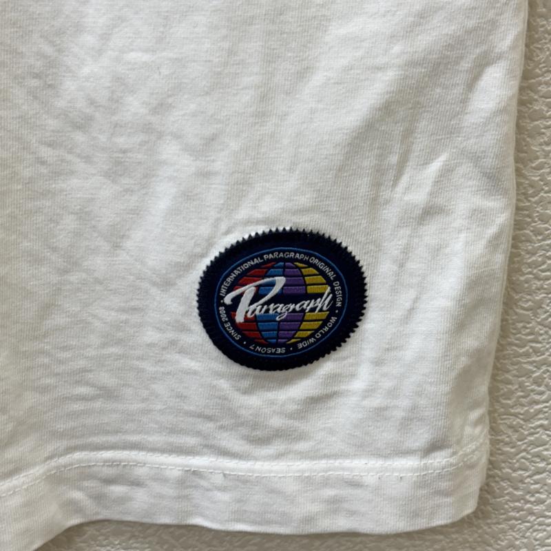 パラグラフ PARAGRAPH Tシャツ 半袖 SMILE LOGO スマイル アーチ ロゴ オーバーサイズ クルーネック 半袖 Tシャツ 白 ホワイト - 白 / ホワイト / white メンズ USED 古着 中古 50136003