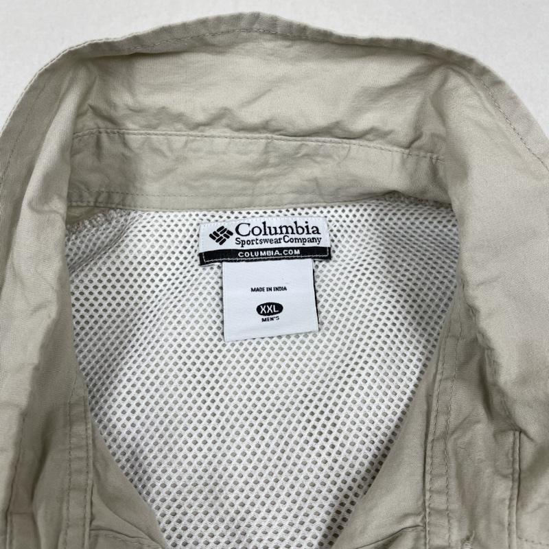 コロンビア Columbia シャツ、ブラウス 半袖 90s PFG フィッシング シャツ 半袖 ロゴ 刺繍 マルチポケット 大きめ オーバーサイズ XXL ロゴ、文字 X 刺繍 グレージュ / グレージュ / メンズ USED 古着 中古 50136008