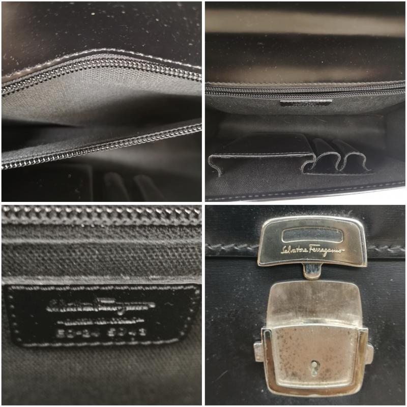 サルヴァトーレフェラガモ Salvatore Ferragamo セカンドバッグ セカンドバッグ EO-24 5043 レザー クラッチ バッグ 黒 / ブラック / black メンズ USED 古着 中古 50136069