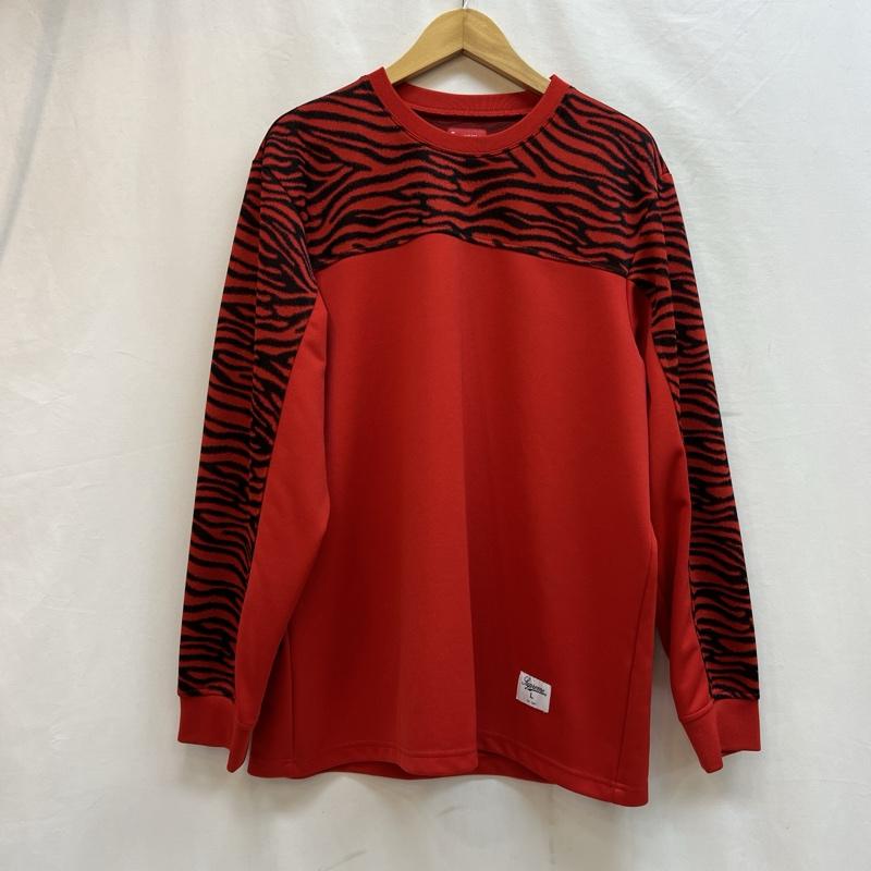 シュプリーム Supreme カットソー 長袖 19AW Zebra L/S Top ゼブラ柄 フットボールトップ L 赤 / レッド / red メンズ USED 古着 中古 50136075