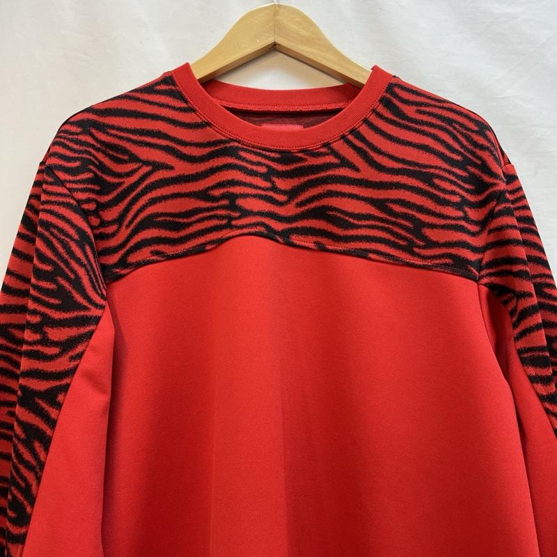 シュプリーム Supreme カットソー 長袖 19AW Zebra L/S Top ゼブラ柄 フットボールトップ L 赤 / レッド / red メンズ USED 古着 中古 50136075