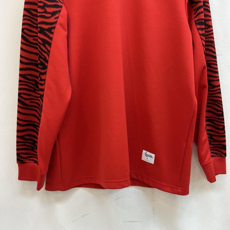 シュプリーム Supreme カットソー 長袖 19AW Zebra L/S Top ゼブラ柄 フットボールトップ L 赤 / レッド / red メンズ USED 古着 中古 50136075