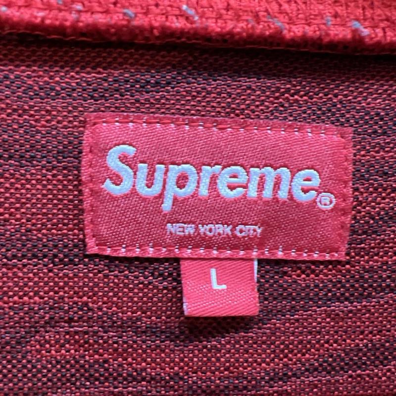 シュプリーム Supreme カットソー 長袖 19AW Zebra L/S Top ゼブラ柄 フットボールトップ L 赤 / レッド / red メンズ USED 古着 中古 50136075