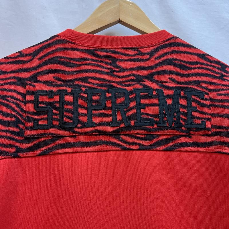 シュプリーム Supreme カットソー 長袖 19AW Zebra L/S Top ゼブラ柄 フットボールトップ L 赤 / レッド / red メンズ USED 古着 中古 50136075