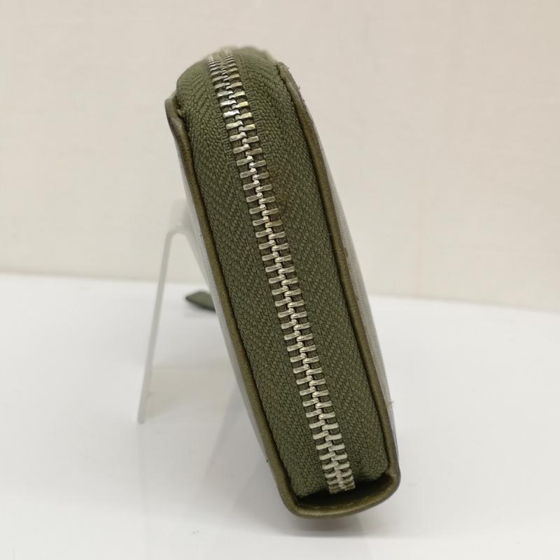 古着 USED 財布 長財布 ブッテーロレザー pellealvetale タンニン ラウンドファスナー レザー ウォレット 長財布 - 緑 / グリーン / green メンズ USED 古着 中古 50136131