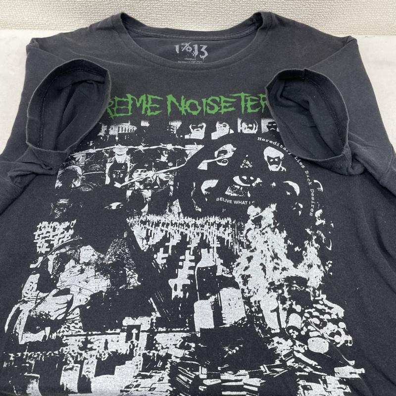 古着 USED Tシャツ 半袖 1%13 EXTREM NOISE TERROR SICK DESIRES 半袖 Tシャツ Shirt ロゴ プリント クルーネック シャツ カットソー ロゴ、文字 X プリント 黒 / ブラック / black メンズ USED 古着 中古 50136135