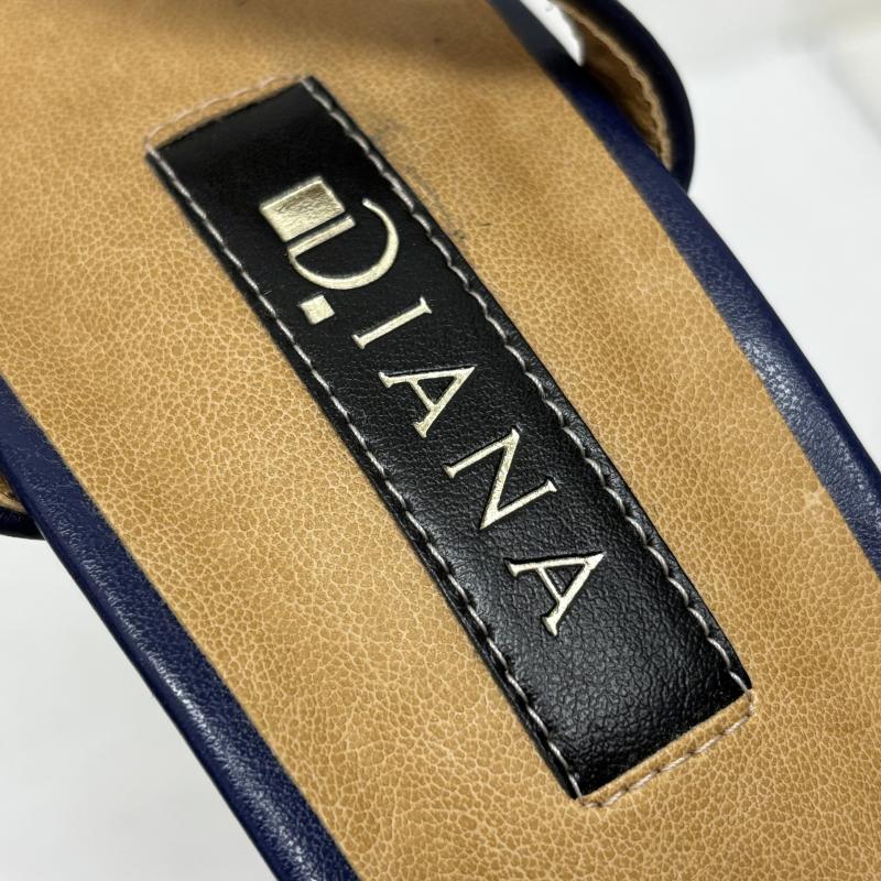 ダイアナ DIANA サンダル サンダル ストラップサンダル MR50201 リボンモチーフ インディゴデニム ネイビースムース ストラップ L レディース USED 古着 中古 50136182