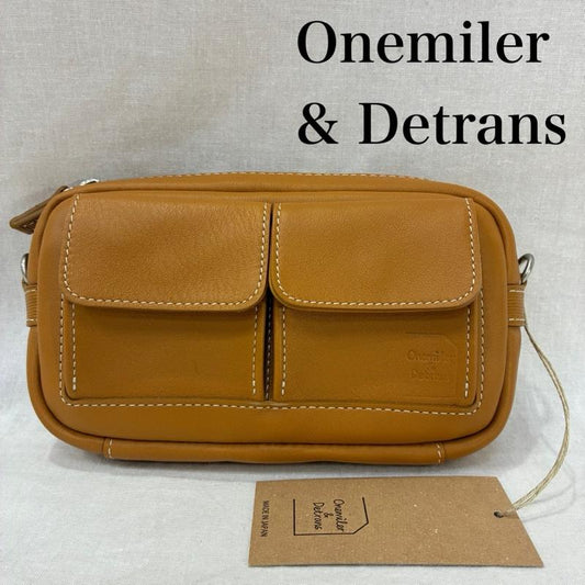 古着 USED ポーチ ポーチ Onemiler & Detrans ワンマイラー&デトランズ ODMOD-021 レザー ウォレット ポーチ 2WAY ショルダー 別売り - ワンポイント キャメル / キャメル / メンズ USED 古着 中古 50136207