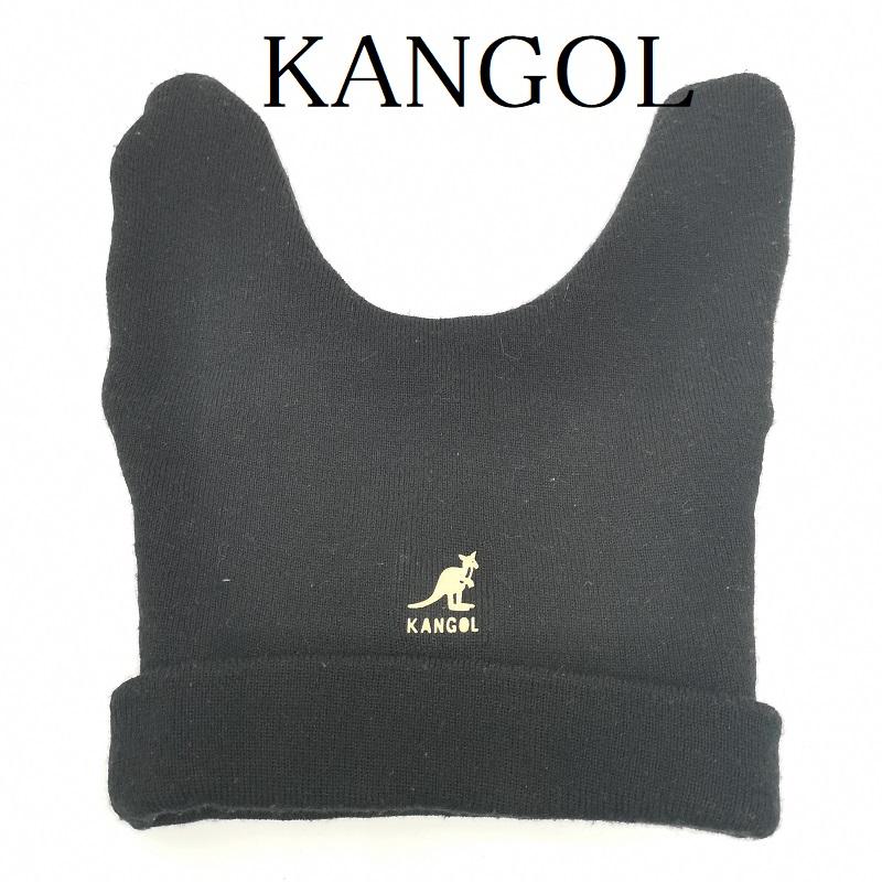 カンゴール KANGOL 帽子 ニット帽 90s RABBIT BEANIE ウサギ 耳 ニット キャップ - 黒 / ブラック / black レディース USED 古着 中古 50136250