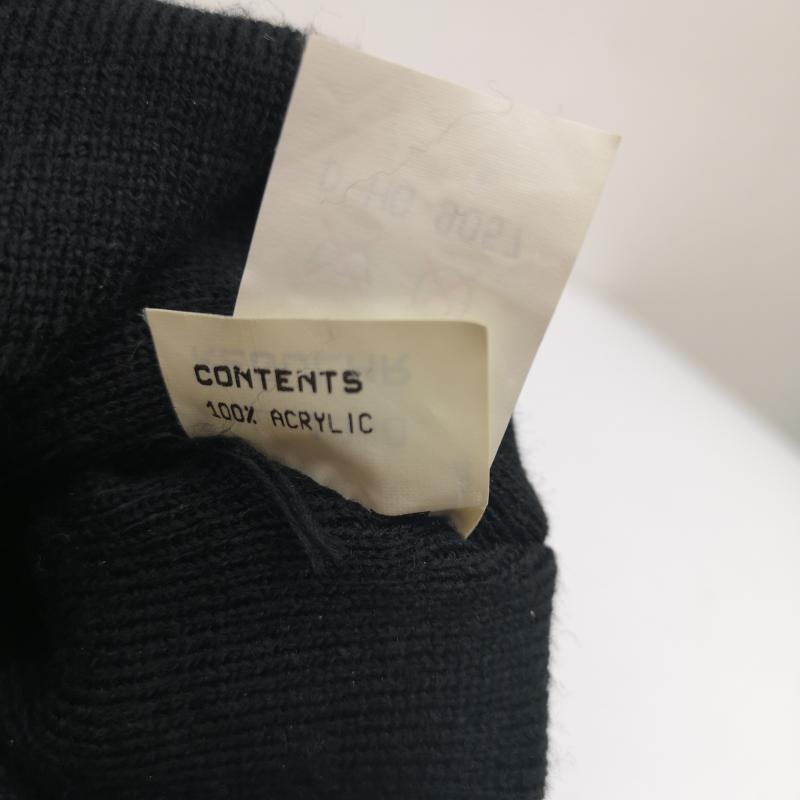 カンゴール KANGOL 帽子 ニット帽 90s RABBIT BEANIE ウサギ 耳 ニット キャップ - 黒 / ブラック / black レディース USED 古着 中古 50136250