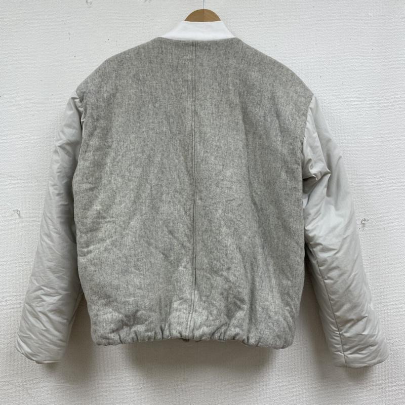 ノース N-S ジャケット、上着 ジャンパー、ブルゾン ウール スタジアム ジャケット WOOL STADIUM JUMPER プリマロフト ジップアップ M 無地 オフホワイト / オフホワイト / レディース USED 古着 中古 50136279