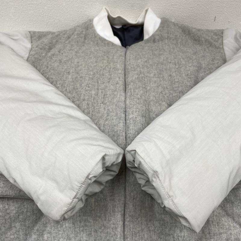 ノース N-S ジャケット、上着 ジャンパー、ブルゾン ウール スタジアム ジャケット WOOL STADIUM JUMPER プリマロフト ジップアップ M 無地 オフホワイト / オフホワイト / レディース USED 古着 中古 50136279
