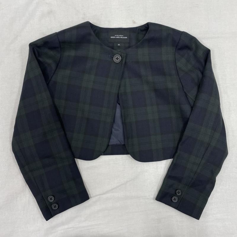 グリーンレーベルリラクシング green label relaxing セットアップ セットアップ UNITED ARROWS アンサンブル スーツ フォーマル 3822-199-0825 プリーツ ブラックウォッチ 135 140cm チェック 緑 / グリーン / green X 紺 / ネイビー / navy ガールズ USED 古着 中古 50136287