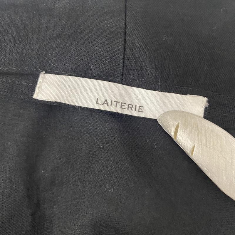 古着 USED カーディガン 半袖 LAITERIE レイトリー 60ローンソフトワッシャー 8分袖ローブ black M 無地 黒 / ブラック / black レディース USED 古着 中古 50136294