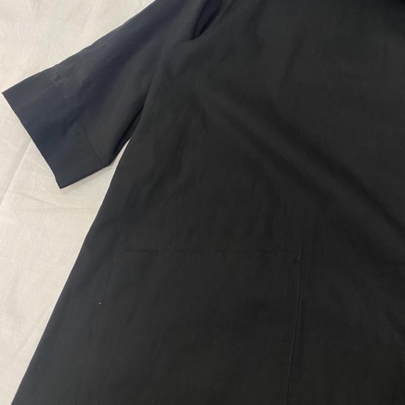 古着 USED カーディガン 半袖 LAITERIE レイトリー 60ローンソフトワッシャー 8分袖ローブ black M 無地 黒 / ブラック / black レディース USED 古着 中古 50136294