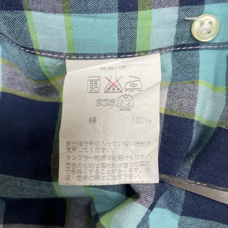 ブルックス ブラザーズ BROOKS BROTHERS シャツ、ブラウス 長袖 長袖 ドレスシャツ 346 カジュアル チェック柄 ボタンダウン ブラウス Shirt ロングスリーブ M チェック 青 / ブルー / blue X 緑 / グリーン / green メンズ USED 古着 中古 50136314