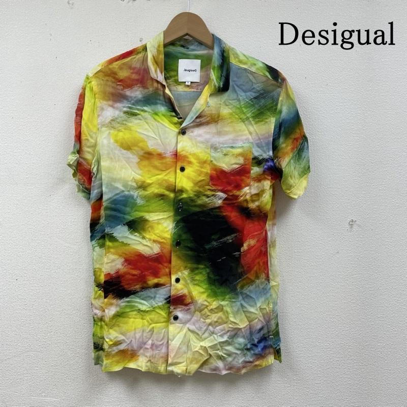 デシグアル Desigual シャツ、ブラウス 半袖 半袖 シャツ 開襟 オープンカラー サイケ マルチカラー レーヨン アロハ シャツ S  マルチカラー / マルチカラー / multicolor メンズ USED 古着 中古 50136319