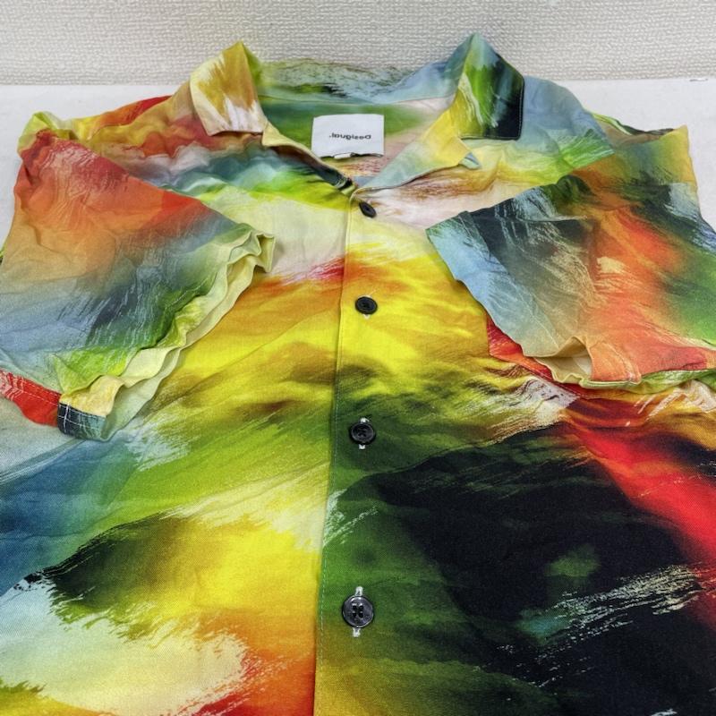 デシグアル Desigual シャツ、ブラウス 半袖 半袖 シャツ 開襟 オープンカラー サイケ マルチカラー レーヨン アロハ シャツ S  マルチカラー / マルチカラー / multicolor メンズ USED 古着 中古 50136319