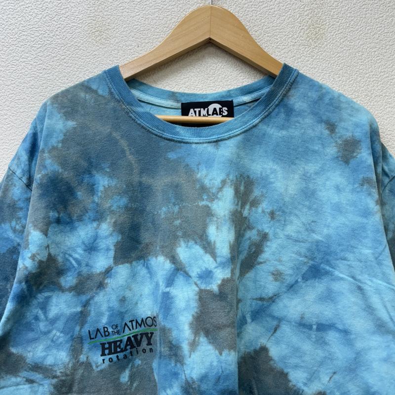アトモスラボ ATMOS LAB Tシャツ 半袖 AL19F-PT01 ロゴ プリント タイダイ柄 ビッグ シルエット オーバー サイズ クルーネック 半袖 Tシャツ 水色 ライトブルー XL 水色 / ライトブルー / メンズ USED 古着 中古 50136337