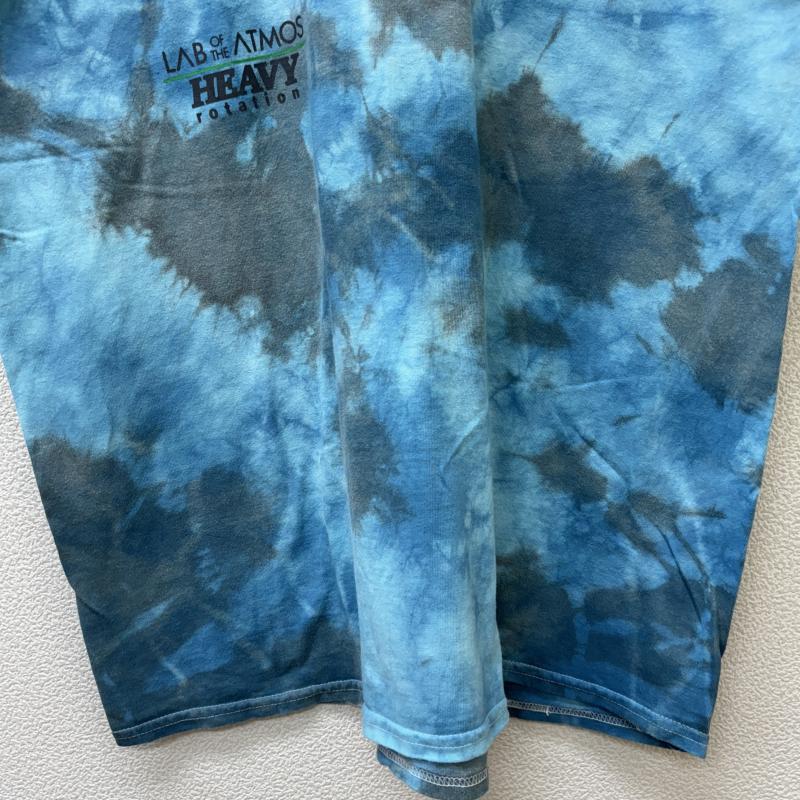 アトモスラボ ATMOS LAB Tシャツ 半袖 AL19F-PT01 ロゴ プリント タイダイ柄 ビッグ シルエット オーバー サイズ クルーネック 半袖 Tシャツ 水色 ライトブルー XL 水色 / ライトブルー / メンズ USED 古着 中古 50136337
