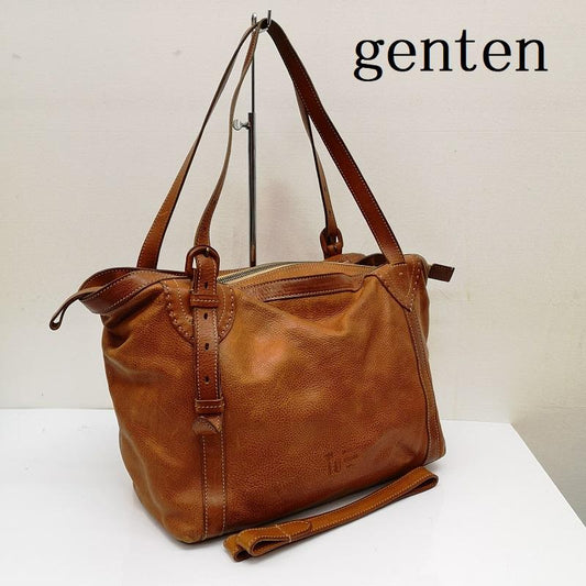 ゲンテン genten トートバッグ トートバッグ 日テレ限定２WAY BAG レザー トート バッグ ショルダー - 茶 / ブラウン / brown レディース USED 古着 中古 50136354