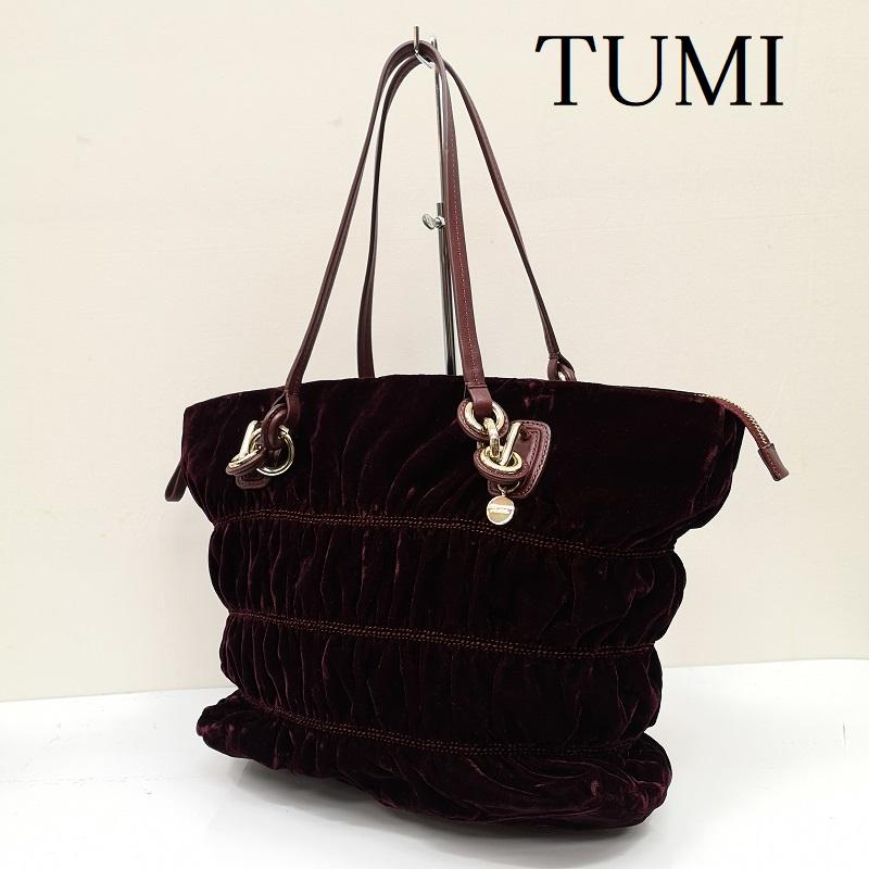 トゥミ TUMI トートバッグ トートバッグ ベロアトート バッグ - ボルドー / ボルドー / レディース USED 古着 中古 50136355
