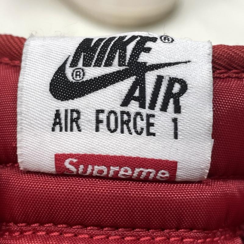 ナイキ NIKE スニーカー スニーカー 698696-610 ×Supreme Nike Air Force 1 High World Famous Red シュプリーム エアフォース1 ハイ ワールド フェイマス 27.0cm 赤 / レッド / red メンズ USED 古着 中古 50136364