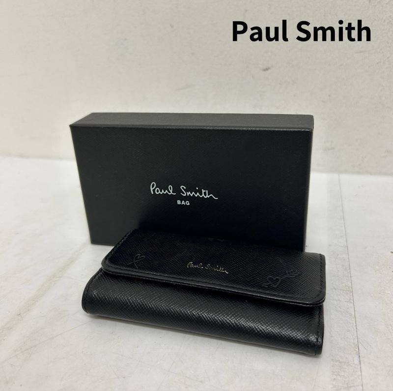 ポールスミス Paul Smith キーケース キーケース Paul Smith Key Case for Smithie Heart 2 PWD791 - 黒 / ブラック / black メンズ USED 古着 中古 50136401