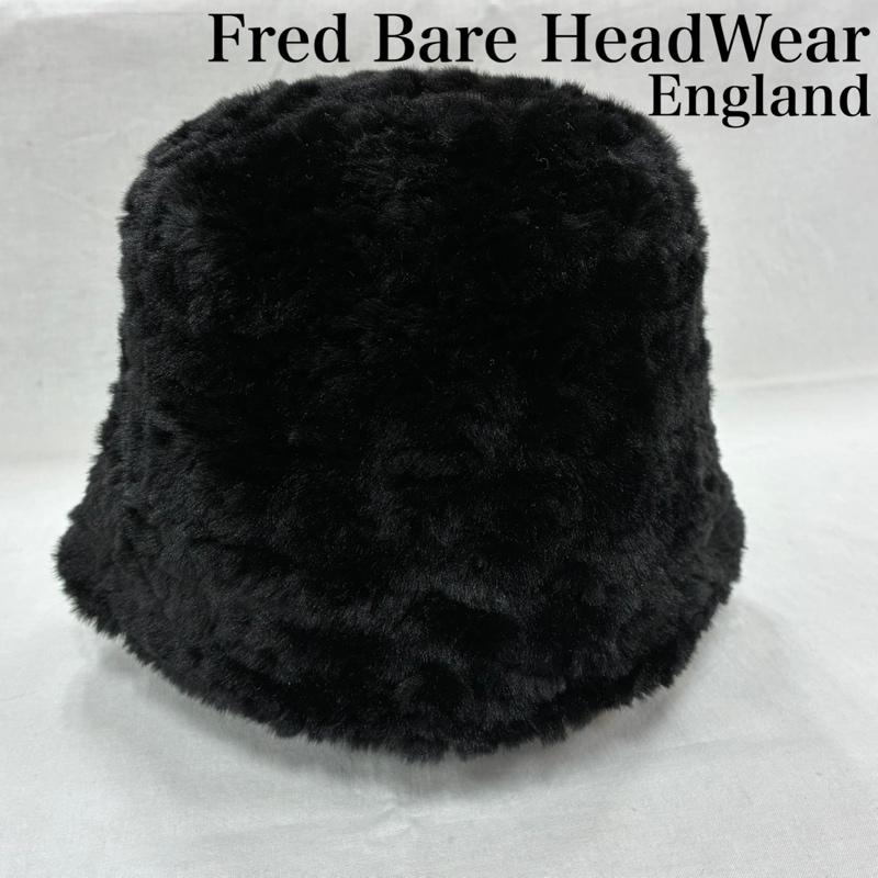 古着 USED 帽子 ハット Fred Bare Headwear イングランド製 クロッシェハット ファー モコモコ ビジュー - 黒 / ブラック / black レディース USED 古着 中古 50136434