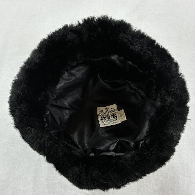 古着 USED 帽子 ハット Fred Bare Headwear イングランド製 クロッシェハット ファー モコモコ ビジュー - 黒 / ブラック / black レディース USED 古着 中古 50136434