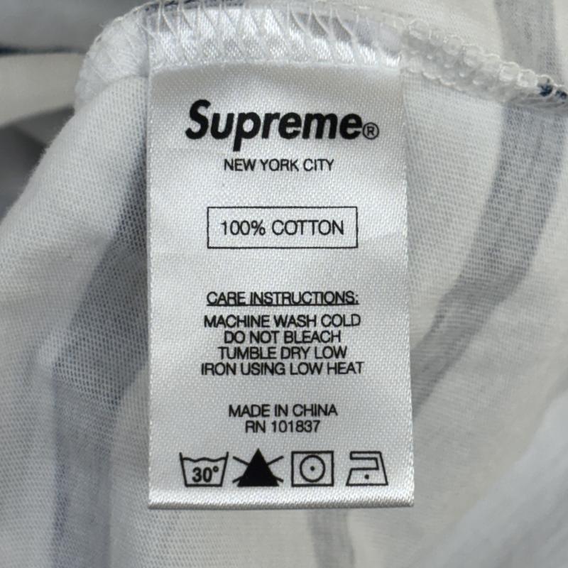 シュプリーム Supreme Tシャツ 長袖 16SS Printed Stripe L/S Top プリンテッド ストライプ ボーダー柄 クルーネック ロンT 長袖 Tシャツ 青 白 ブルー ホワイト S 青 / ブルー / blue X 白 / ホワイト / white メンズ USED 古着 中古 50136460