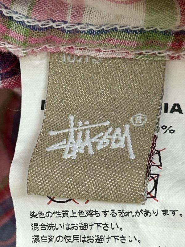 ステューシー STUSSY シャツ、ブラウス 半袖 stussy チェック RN94974 CA 28629 XL チェック 赤 / レッド / red X 白 / ホワイト / white X 緑 / グリーン / green メンズ USED 古着 中古 50136470