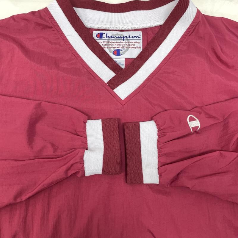 チャンピオン Champion トレーナー 長袖 チャンピオン ナイロン プルオーバー ピステ ロゴ 刺繍 ジャージ RED 赤 裾ドローコード XL 赤 / レッド / red メンズ USED 古着 中古 50136488