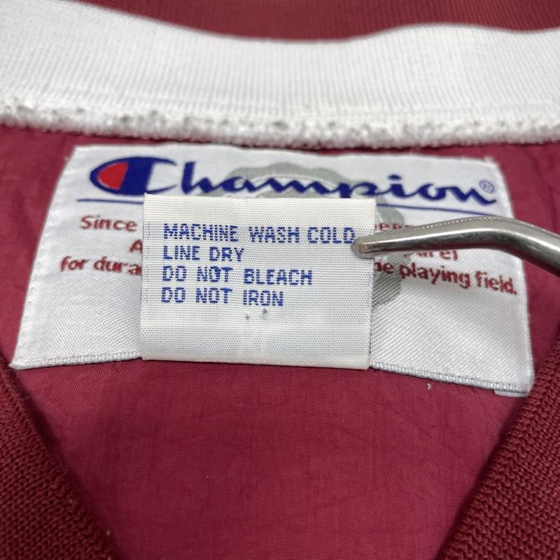 チャンピオン Champion トレーナー 長袖 チャンピオン ナイロン プルオーバー ピステ ロゴ 刺繍 ジャージ RED 赤 裾ドローコード XL 赤 / レッド / red メンズ USED 古着 中古 50136488