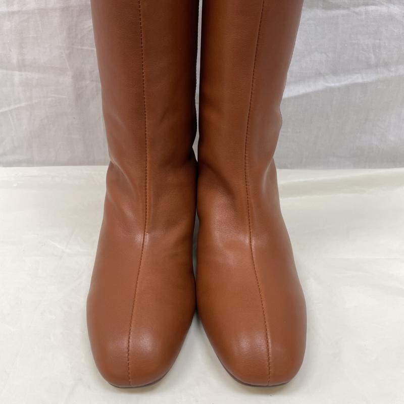スローブイエナ SLOBE IENA ブーツ ロングブーツ 本革 レザー キャメル AFFRANCHIE ロング ブーツ ブラウン 24.5cm キャメル / キャメル / レディース USED 古着 中古 50136512