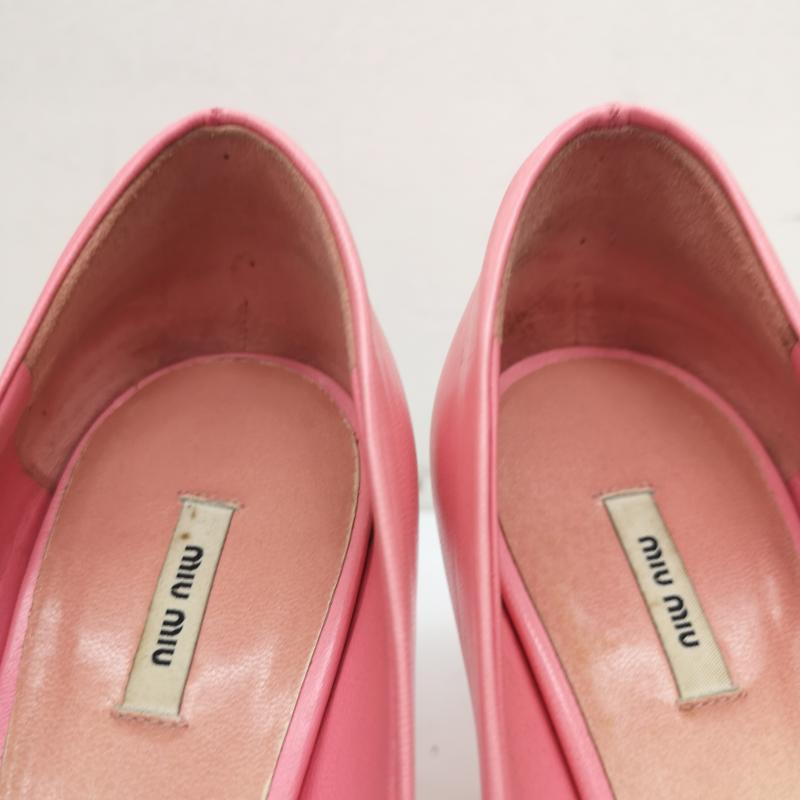 ミュウミュウ miu miu パンプス パンプス ハイヒール パンプス オープントゥ ピンヒール 35 1/2 23.0cm 桃 / ピンク / pink レディース USED 古着 中古 50136540
