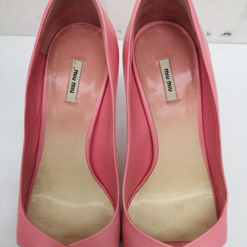 ミュウミュウ miu miu パンプス パンプス ハイヒール パンプス オープントゥ ピンヒール 35 1/2 23.0cm 桃 / ピンク / pink レディース USED 古着 中古 50136540