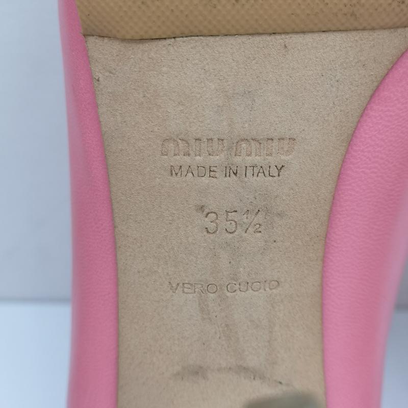 ミュウミュウ miu miu パンプス パンプス ハイヒール パンプス オープントゥ ピンヒール 35 1/2 23.0cm 桃 / ピンク / pink レディース USED 古着 中古 50136540