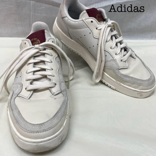 アディダス adidas スニーカー スニーカー EF5868 Supercourt Chalk White Burgundy レースアップ ロートップ フラットヒール チョーク ホワイト バーガンディ 26.0cm 白 / ホワイト / white メンズ USED 古着 中古 50136565