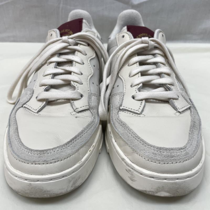 アディダス adidas スニーカー スニーカー EF5868 Supercourt Chalk White Burgundy レースアップ ロートップ フラットヒール チョーク ホワイト バーガンディ 26.0cm 白 / ホワイト / white メンズ USED 古着 中古 50136565
