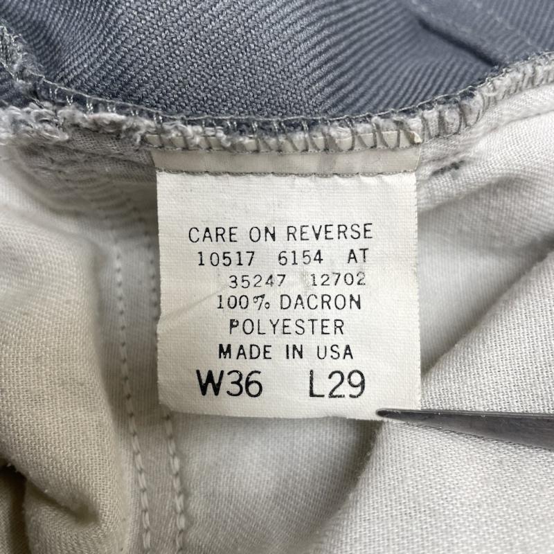 リーバイス Levi s パンツ ワークパンツ、ペインターパンツ 90s USA製 SCOVILLジップ ブーツ カット パンツ ジップフライ 無地 10517 6154 AT 36インチ 無地 灰 / グレー / gray メンズ USED 古着 中古 50136566