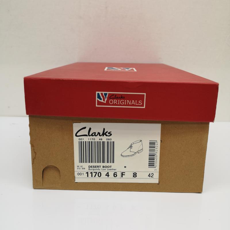 クラークス Clarks ブーツ 一般 デザート ブーツ DESERT BOOT BURGUNDY TUMBLED US：8 ボルドー / ボルドー / メンズ USED 古着 中古 50136669