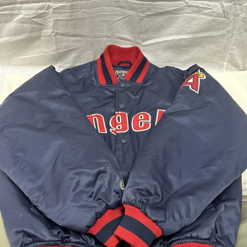 マジェスティック MAJESTIC ジャケット、上着 ジャンパー、ブルゾン COOPERSTOWN クーパーズタウン Los Angeles Angels ロサンゼルス エンジェルス スタジアム ジャケット MLB M 紺 / ネイビー / navy メンズ USED 古着 中古 50136671