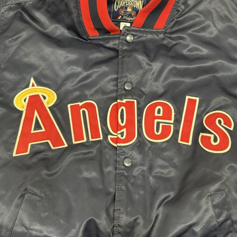 マジェスティック MAJESTIC ジャケット、上着 ジャンパー、ブルゾン COOPERSTOWN クーパーズタウン Los Angeles Angels ロサンゼルス エンジェルス スタジアム ジャケット MLB M 紺 / ネイビー / navy メンズ USED 古着 中古 50136671