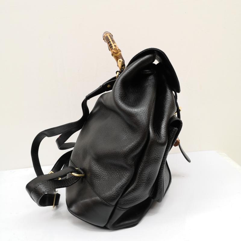 古着 USED リュックサック、デイパック リュックサック、デイバッグ PARISE FLORENCE バンブー レザー リュック - 黒 / ブラック / black レディース USED 古着 中古 50136677