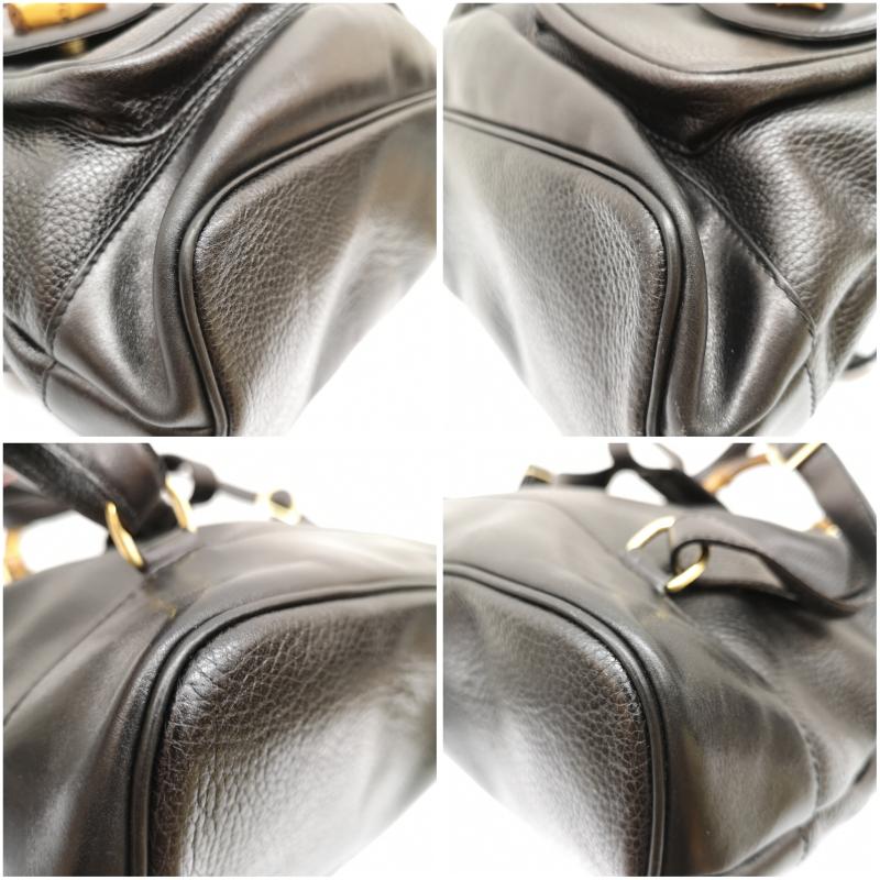 古着 USED リュックサック、デイパック リュックサック、デイバッグ PARISE FLORENCE バンブー レザー リュック - 黒 / ブラック / black レディース USED 古着 中古 50136677